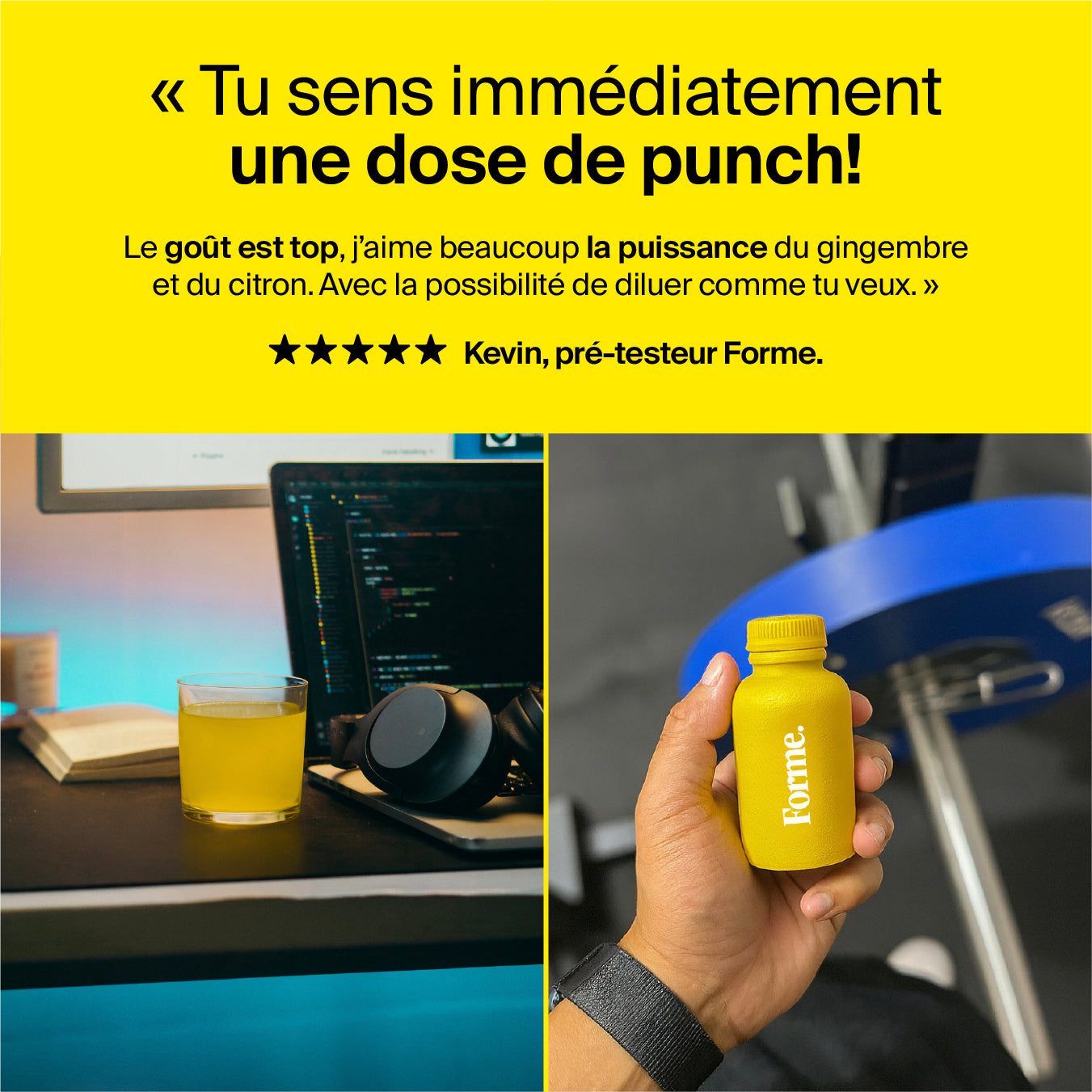 Shots d’énergie au GUARANA – Citron, Gingembre