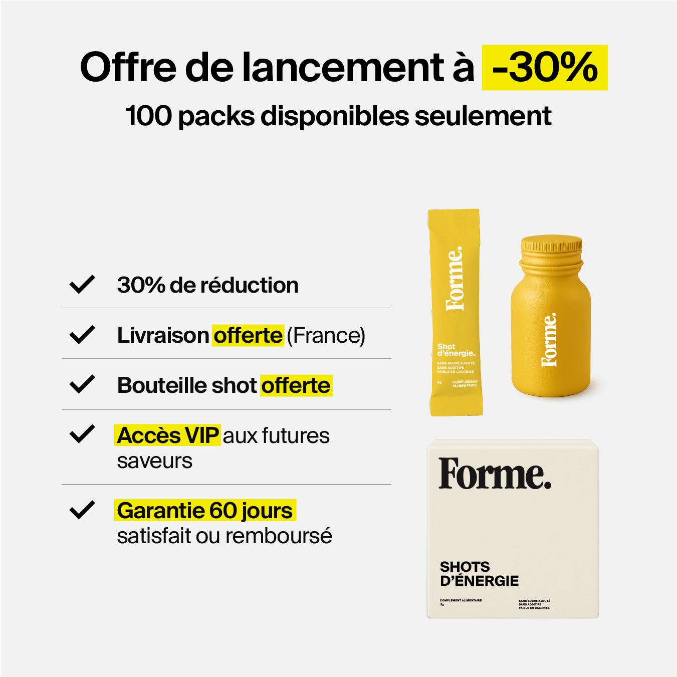 Shots d’énergie au GUARANA – Citron, Gingembre